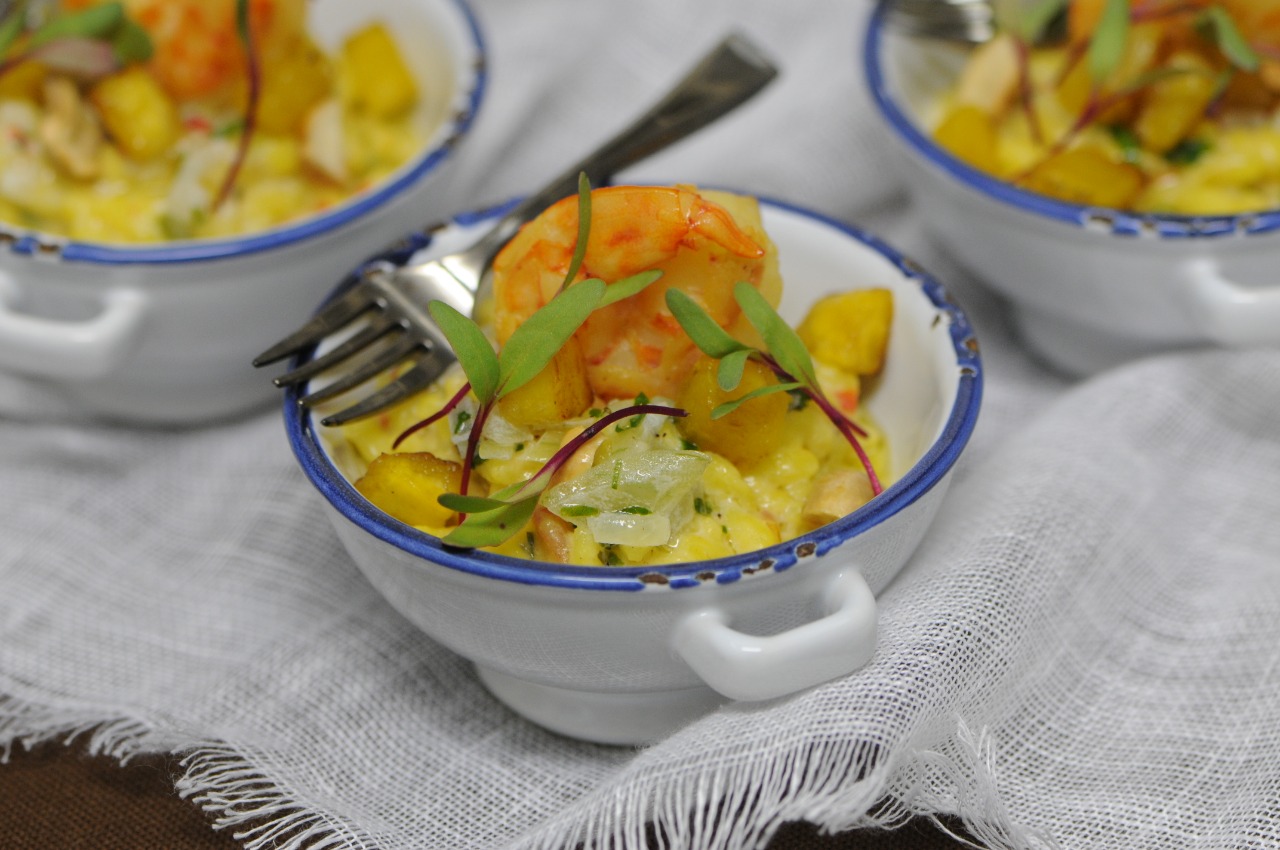 RISOTO DE CAMARÃO E RÚCULA