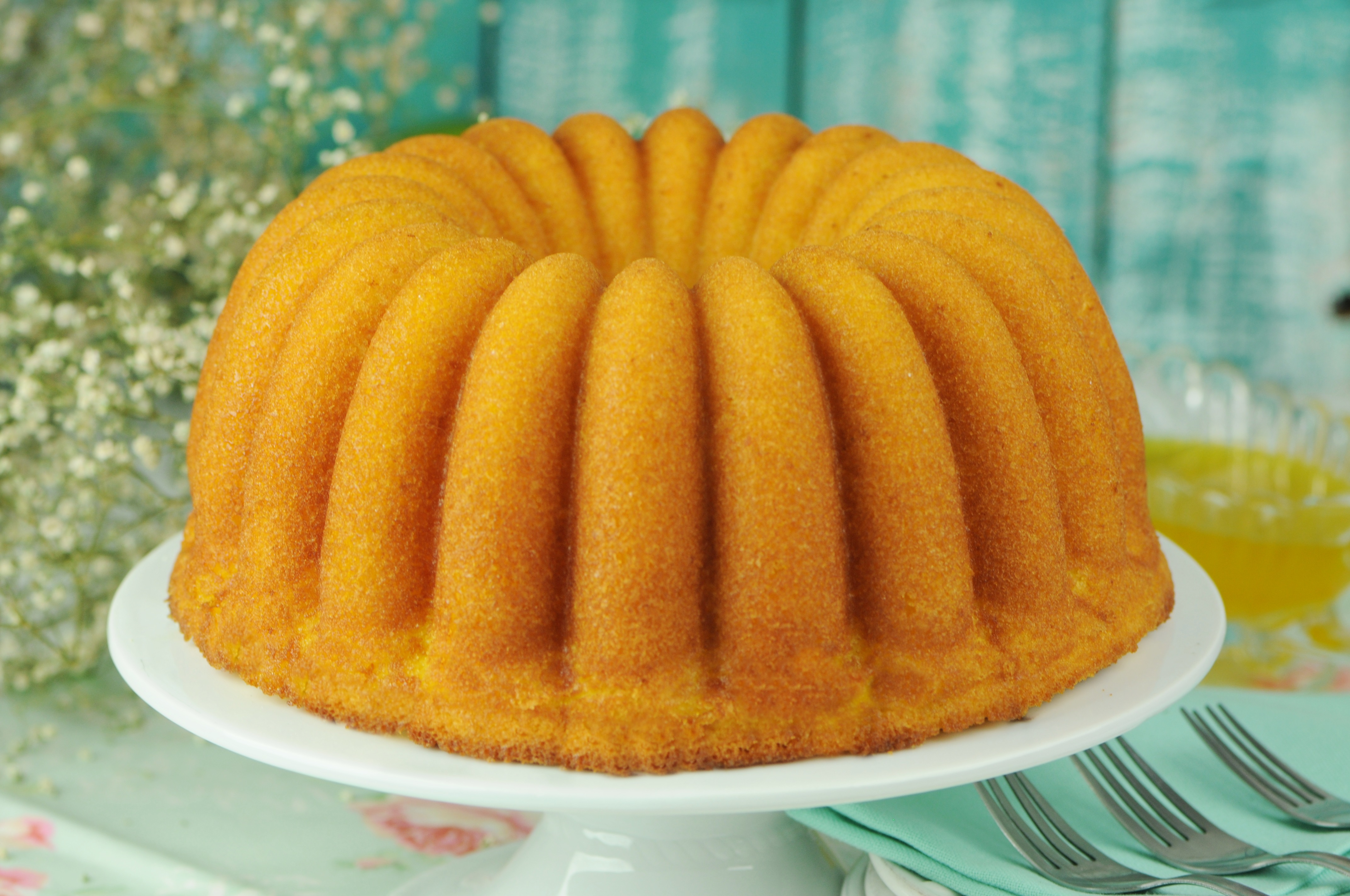 BOLO DE LARANJA COM CALDA